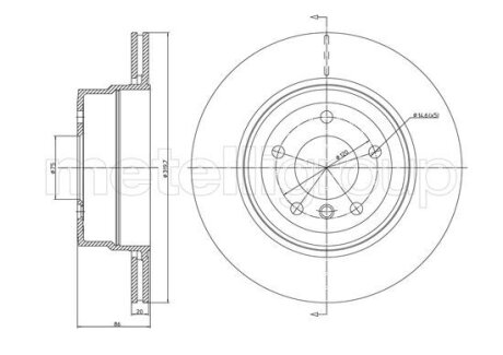 BMW Диск гальм. задн. 5 (E60) 08- cifam 8001115C на Бмв 5 серии