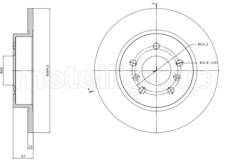 NISSAN гальмівний диск задн.Qashqai 13- CIFAM 8001763C Рено Captur