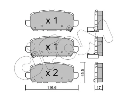 HONDA колодки гальм. задн. H-RV 1,5-1,6 15- CIFAM 82210840