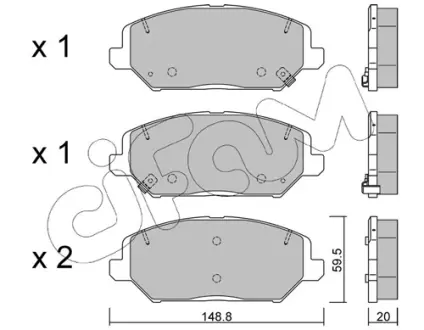 Передние тормозные колодки CIFAM 82211630 Hyundai I30