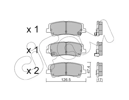 FORD USA гальмівні колодки задні MUSTANG 14- CIFAM 82211840 (фото 1)