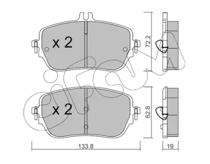 Передні тормозні (гальмівні) колодки CIFAM 822-1193-0