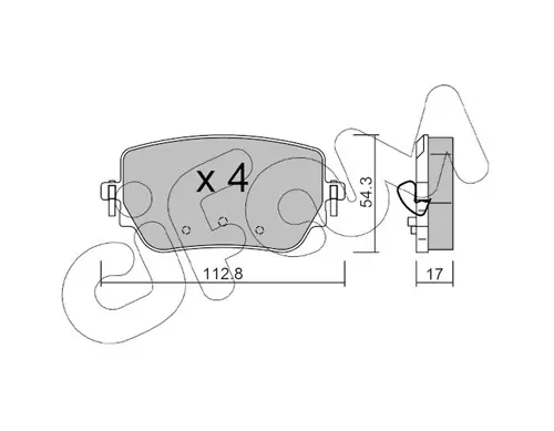 DB Гальм. колодки задн. A-CLASS (W177) A 160 d (177.002) 19-, CLA (C118) CLA 200 (118.387) 19- CIFAM 822-1196-0