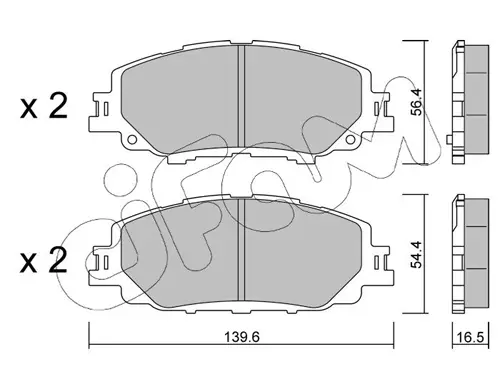 Передние тормозные колодки CIFAM 822-1235-0