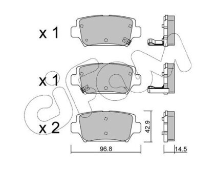 Задні тормозні (гальмівні) колодки cifam 82212400