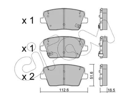 HYUNDAI Гальмівні колодки задні i30 (PDE, PD, PDEN) 2.0 N 17- CIFAM 82212420
