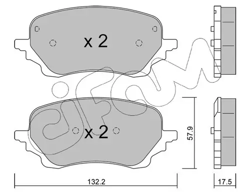 FORD Комплект гальмівних колодок передні PUMA (J2K, CF7) 1.5 EcoBlue 20- CIFAM 822-1247-0
