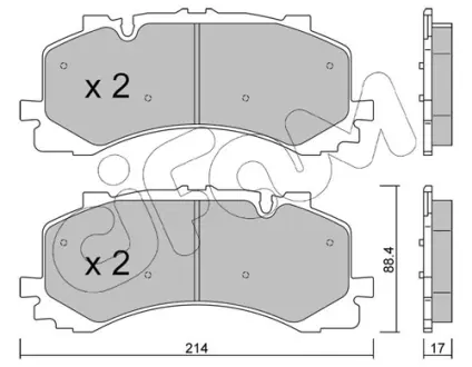 VW Комплект гальмівних колодок передні TOUAREG (CR7, RC8) 3.0 R 4motion 20-, AUDI A6 C8 (4A2) 50 TDI Mild Hybrid quattro 18- CIFAM 82212520