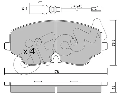 Тормозные колодки CIFAM 822-1316-0