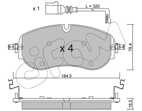 Передние тормозные колодки CIFAM 822-1320-0