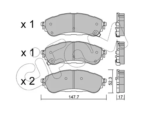 FORD Колодки гальмівні задні RANGER (TKE) 2.0 EcoBlue 4x4 CIFAM 82213440 (фото 1)