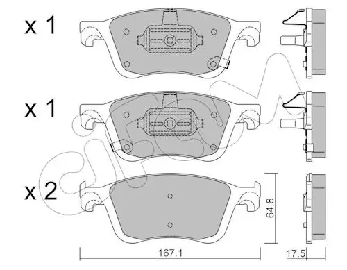 NISSAN Комплект гальмівних колодок передні X-TRAIL IV (T33) 1.5 VC-T Mild Hybrid 22- CIFAM 82213820
