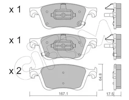 NISSAN Комплект гальмівних колодок передні X-TRAIL IV (T33) 1.5 VC-T Mild Hybrid 22- CIFAM 82213820