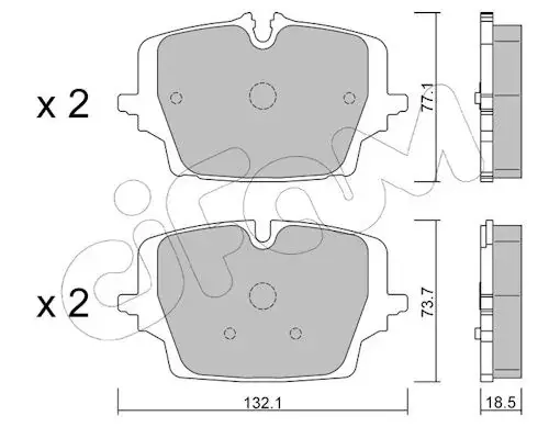 Передние тормозные колодки CIFAM 822-1407-0