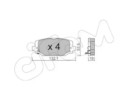 JEEP Гальмівні колодки задні GRAND CHEROKEE L V (WL) 2.0 4xe Plug-in Hybrid 21- CIFAM 82214360