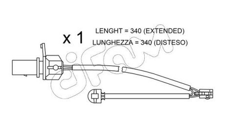 AUDI датчик гальм. колод. (передній) Q5 09- cifam SU295 на Ауди Q5