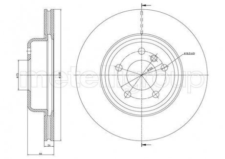 BMW Тормозной диск передн.5 F10 10- cifam 8001253C на Бмв 5 серии