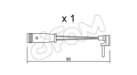 DB датчик гальм. колодок. 203, 204, 211, 220 (1шт.) cifam SU.129 на Мерседес CLA-Class C118/X118