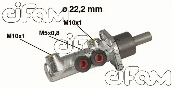 FIAT Главный тормозной цилиндр с ABS 22,2мм Doblo -05 CIFAM 202354