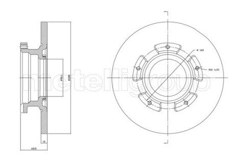 FORD диск гальм задн. Transit 12- cifam 800-1753C на Форд Кастом