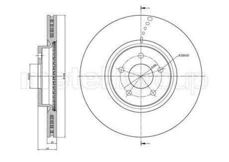 FORD диск гальмівний перед KUGA 13- cifam 8001512C на Форд Транзит