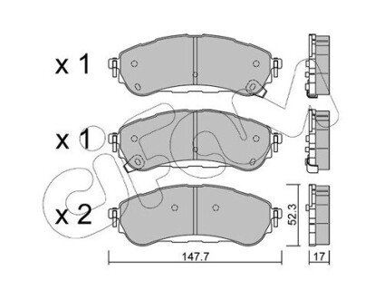 Задние тормозные колодки cifam 822-1344-0 на Форд Рейнджер