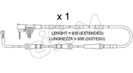 Шланг тормозной задний cifam SU392 на Ягуар Xf