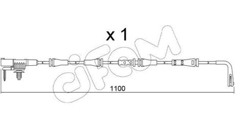 JAGUAR датчик зносу гальм. колод. передній F-PACE 2.0 15-, LAND ROVER cifam SU358 на Ягуар F pace
