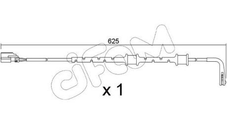 Шланг гальмівний задній cifam SU382