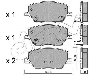 Передні тормозні (гальмівні) колодки cifam 822-1001-0