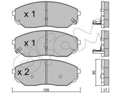 Передние тормозные колодки cifam 822-515-0