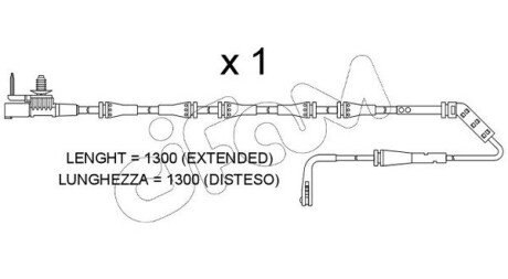 LAND ROVER Датчик зносу гал. колодок (передній) DISCOVERY 2.0 16-, RANGE ROVER 3.0 12- cifam SU400 на Рендж (ленд) ровер Дефендер
