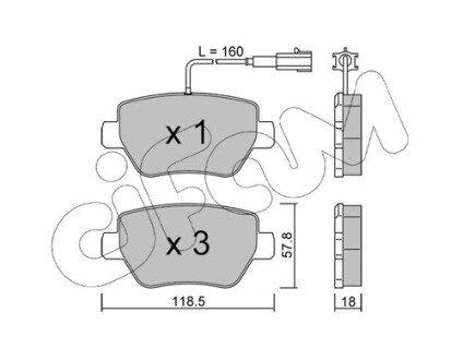 Задние тормозные колодки cifam 82212040
