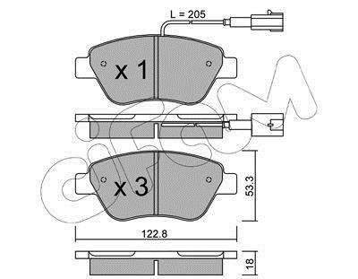 Передние тормозные колодки cifam 822-321-0