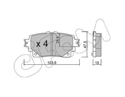 Задние тормозные колодки cifam 82212290