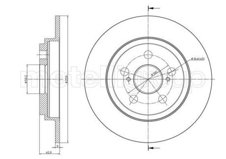 TOYOTA Гальмівний диск URBAN CRUISER 1.4 D-4D 09-14 cifam 8001309C