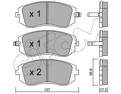 Передние тормозные колодки cifam 822-500-0