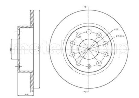 Гальмівний диск задн. A3/Altea/Beetle/Bora/Caddy (04-21) cifam 800-724C