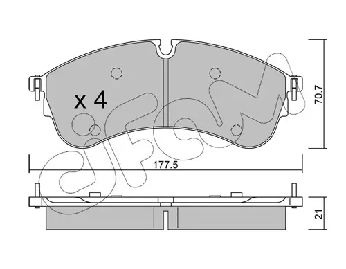 Передні тормозні (гальмівні) колодки CIFAM 82211740 (фото 1)