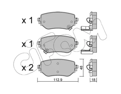 Колодки ручного (стоячого) тормоза CIFAM 822-1192-0