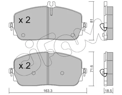 Колодки ручного (стоячого) гальма CIFAM 822-1194-0