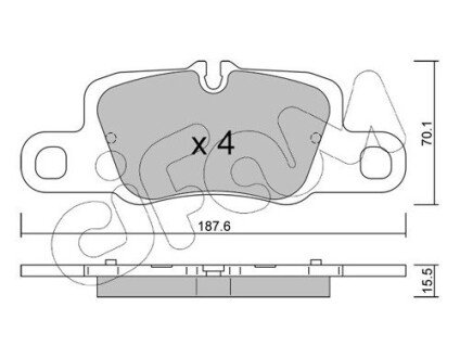 Передні тормозні (гальмівні) колодки cifam 82212570 на Porsche Panamera