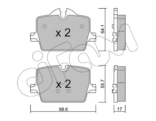 Колодки ручного (стоячого) гальма CIFAM 822-1265-0 (фото 1)
