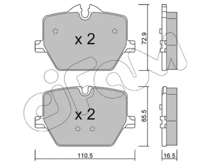 Колодки ручного (стоячого) гальма CIFAM 822-1266-0