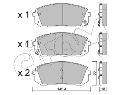 Передние тормозные колодки CIFAM 82212980 Hyundai Туксон
