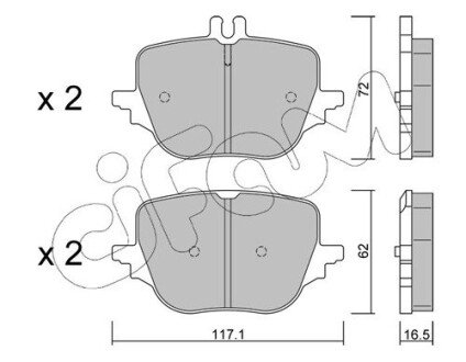 Колодки ручного (стоячого) гальма cifam 822-1313-0 на Мерседес S-Class w223/V223