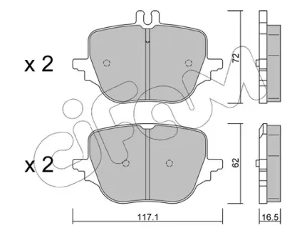 Колодки ручного (стоячого) гальма CIFAM 822-1313-0