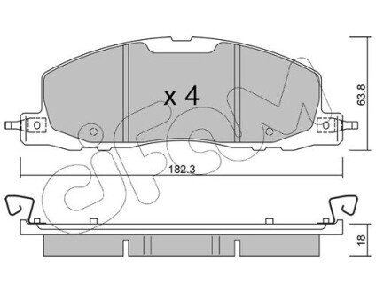 Передні тормозні (гальмівні) колодки cifam 822-1330-0