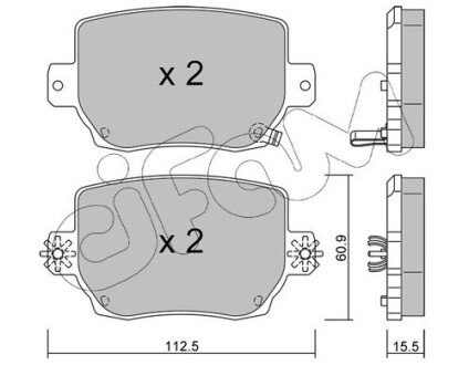 Колодки ручного (стоячого) тормоза cifam 822-1334-0