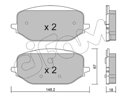 Колодки ручного (стоячого) гальма CIFAM 822-1351-0
